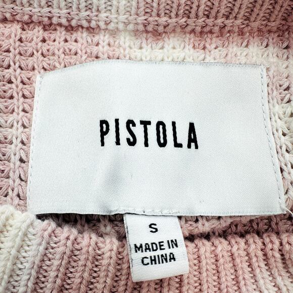 Pistola Olga Waffle Stitch Sweater in Coral Reef Pink Size Small - Picture 6 of 7